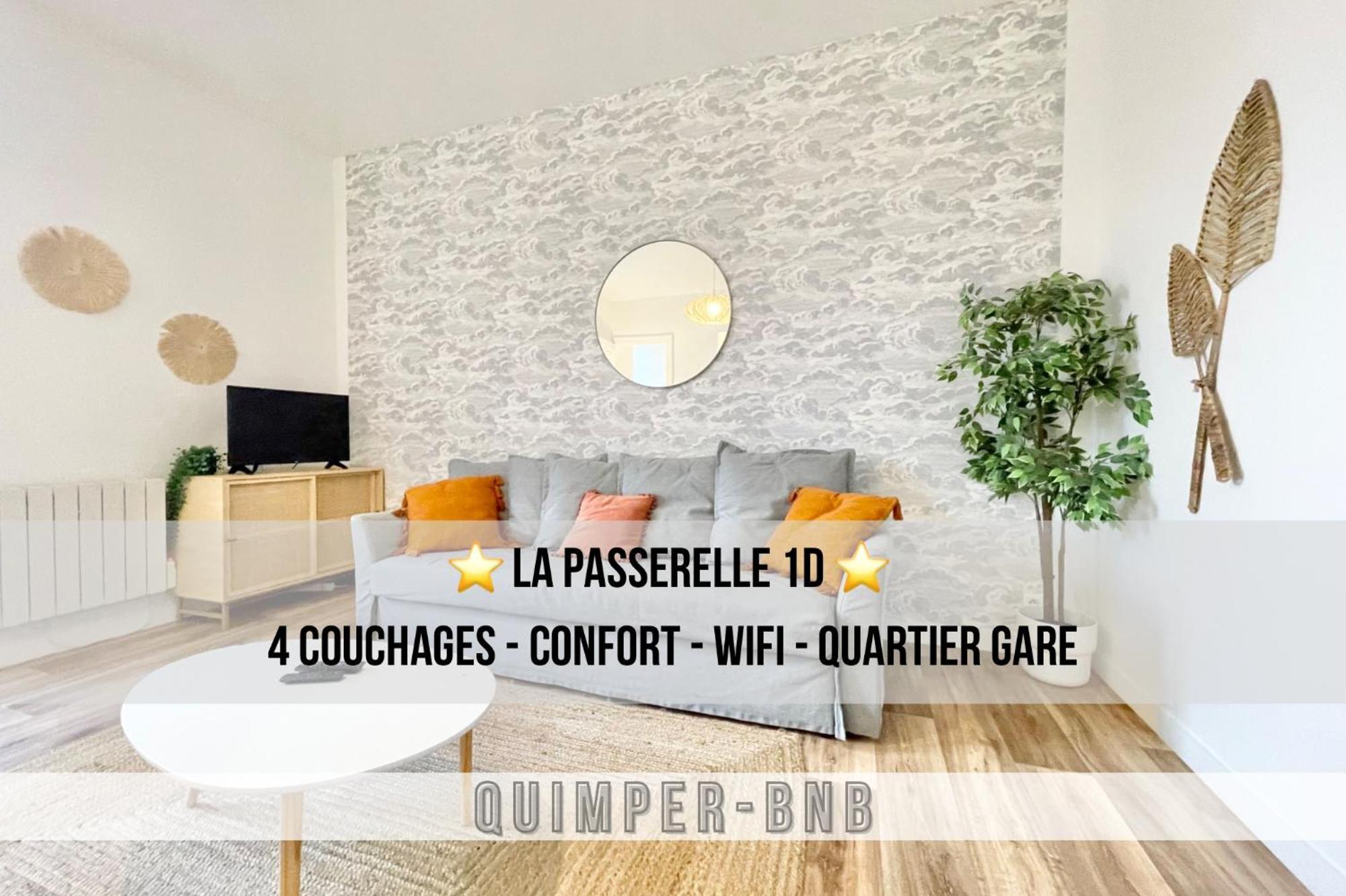 La Passerelle 1D - Quartier Gare - Wifi แก็งแปร์ ภายนอก รูปภาพ