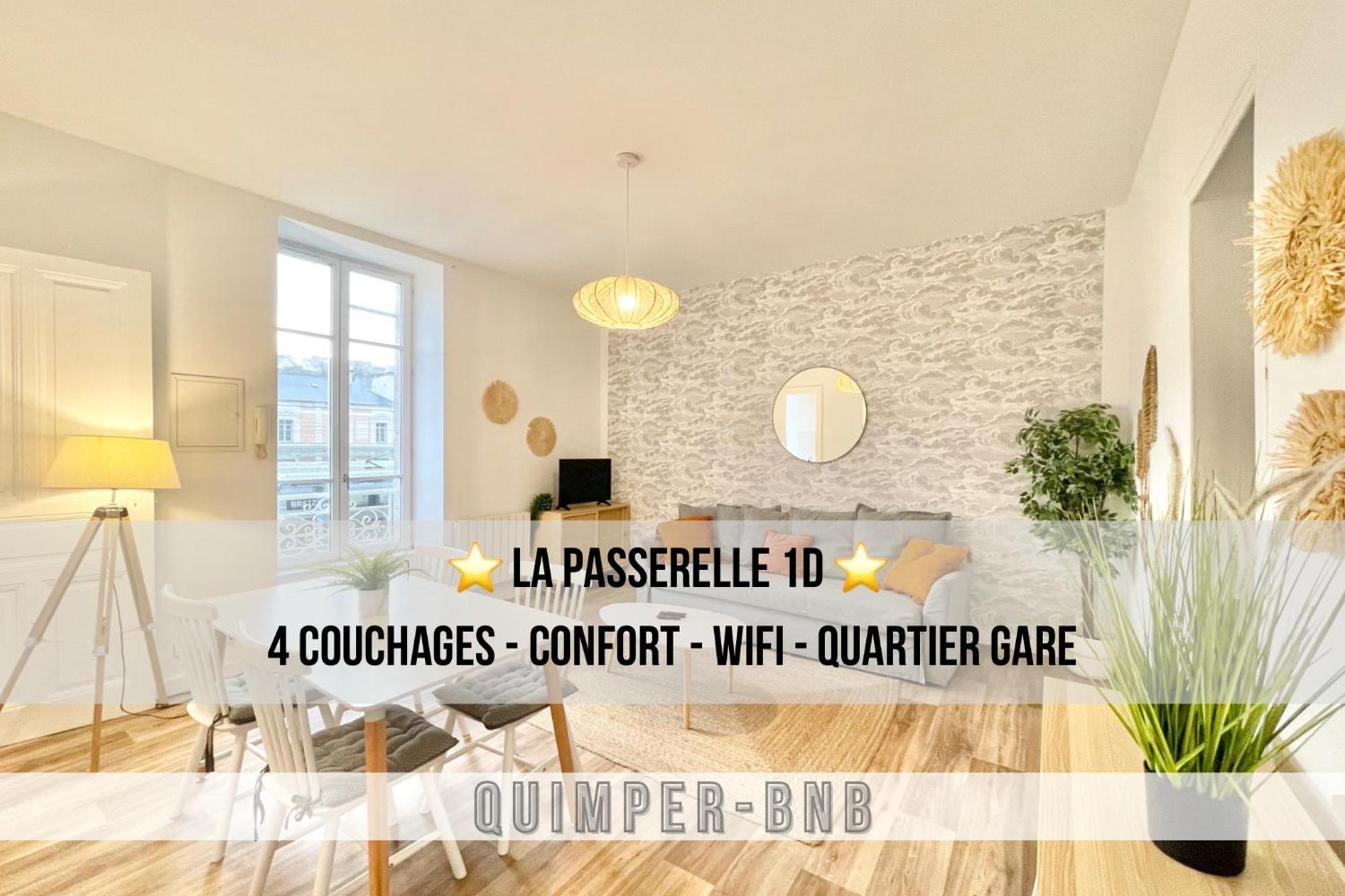 La Passerelle 1D - Quartier Gare - Wifi แก็งแปร์ ภายนอก รูปภาพ